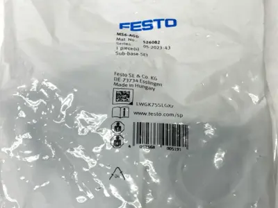 New | in-Stock Festo Sub-Base-Set 526082 Parts (Hydraulics and Pneumatics) Michigan US | Maverick Industrial Sales #1390803