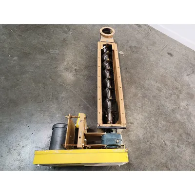 Used U-trough Screw Auger Feeder 6" Dia x 4' Long