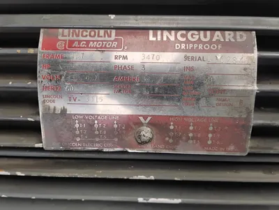 LINCOLN TV-3015 A.C. Motors | ESS Industrial Equipment Sales (5)