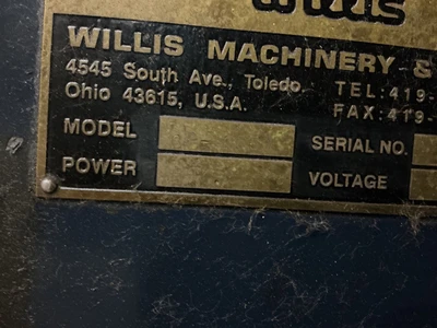 Used WILLIS CP-1550 Engine Lathes | Equipment Recovery Corp. #1330954
