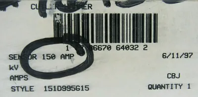 NEW CUTLER HAMMER 151D995G15 CURRENT SENSOR 150A