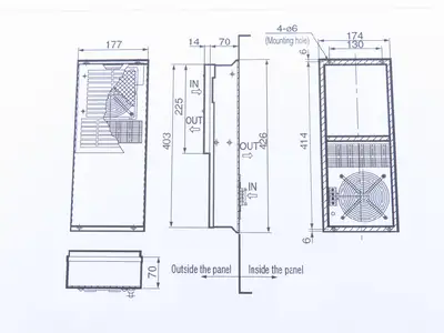 Apiste ENH-115L(R)-100 Enclosure Heat Exchanger 100VAC Cool Changer