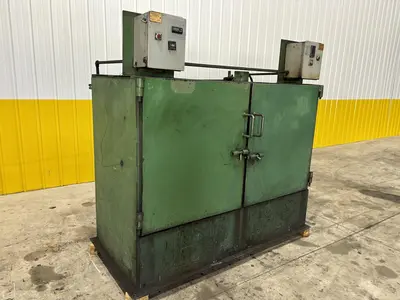 1998 DAYTON DUAL ZONE GAS POWERED PRE-HEAT DIE OVEN, WITH DIGITAL TEMP CONTROLLER: STOCK #20823