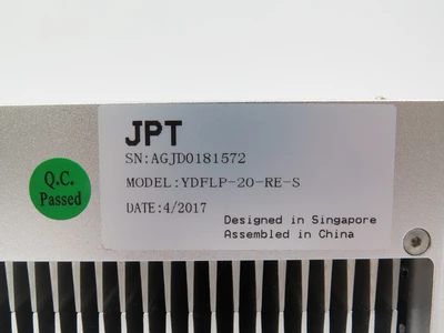 New | in-Stock JPT YDFLP-20-RE-S Lasers / Laser Systems California US | ANACAPA EQUIPMENT BROKERS, INC #1261599