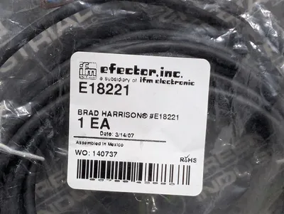 Lot of 11 ifm efector / Brad Harrison E18221 M8 Female Connector Cordset 5m New