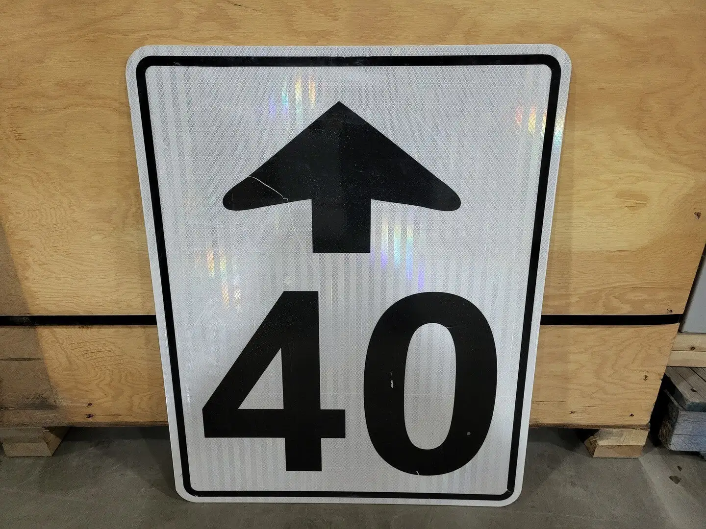 Maximum 40 Speed Ahead Road Sign 24" x 30"
