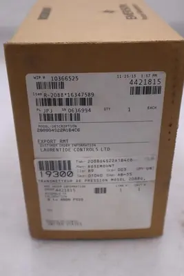 ROSEMOUNT 2088G4S22A1B4C6 10.5-36VDC 4000PSI - STOCK GF880