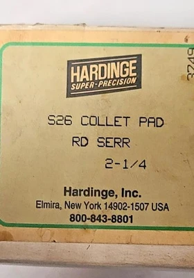 Hardinge S26 Collet Pad Size RD SERR 2-1/4