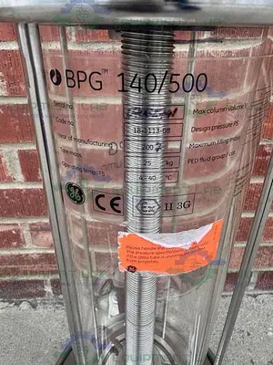 USED CYTIVA / GE / PHARMACIA BPG / SCHOTT 140 / 500 CHROMATOGRAPHY COLUMN