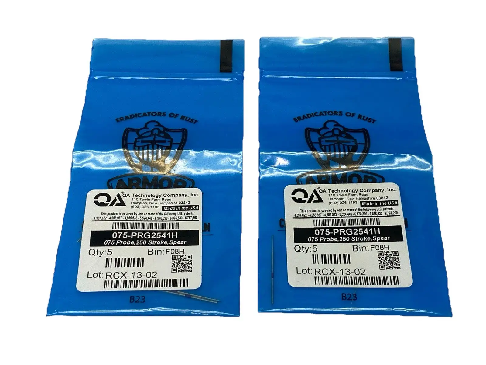 075-PRG2541H | QA Technology  Test Probe 075 Probe 250 Stroke Spear LOT OF 10 - New