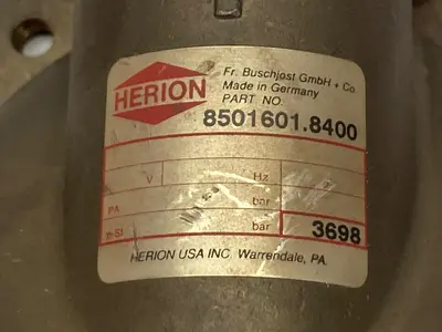 Used HERION 8501601.8400 Pump & Valve Parts Ohio US | Surplus Asset Holdings #1236440