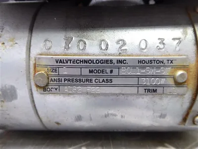 Vavetechnologies B0L1-SW-STD 1" Actuated Valve Assembly Used