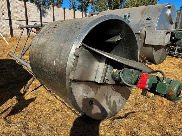 Tank, 850 Gallon, Stainless Steel, Jacketed, Agitated, #5991116