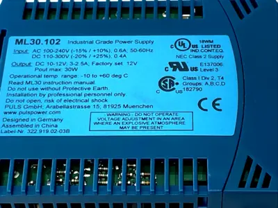 Used PULS ML30.102 DIN Rail Power Supplies Michigan US | Maverick Industrial Sales #1398143