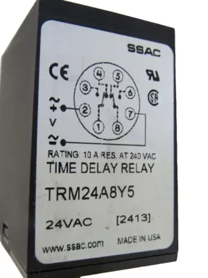NEW SSAC TRM24A8Y5 TIME DELAY RELAY 24VAC