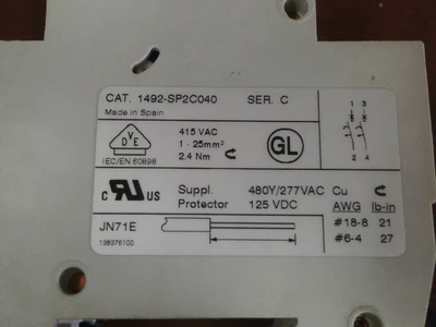 USED Allen-Bradley 1492SP2C040