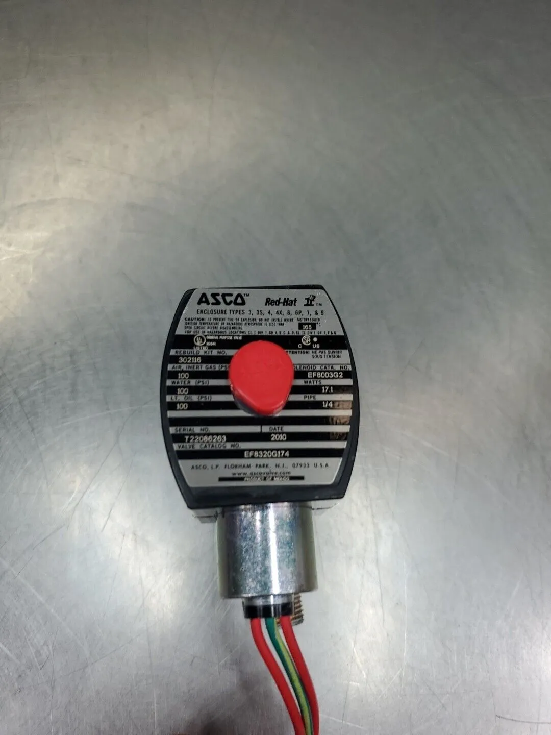 ASCO EF8320G174 Red-Hat Solenoid Valve. 6E-8