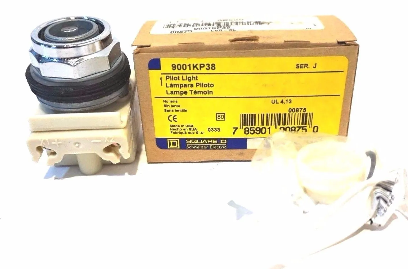 NEW SQUARE D 9001-KP38 PILOT LIGHT SER.J 9001KP38