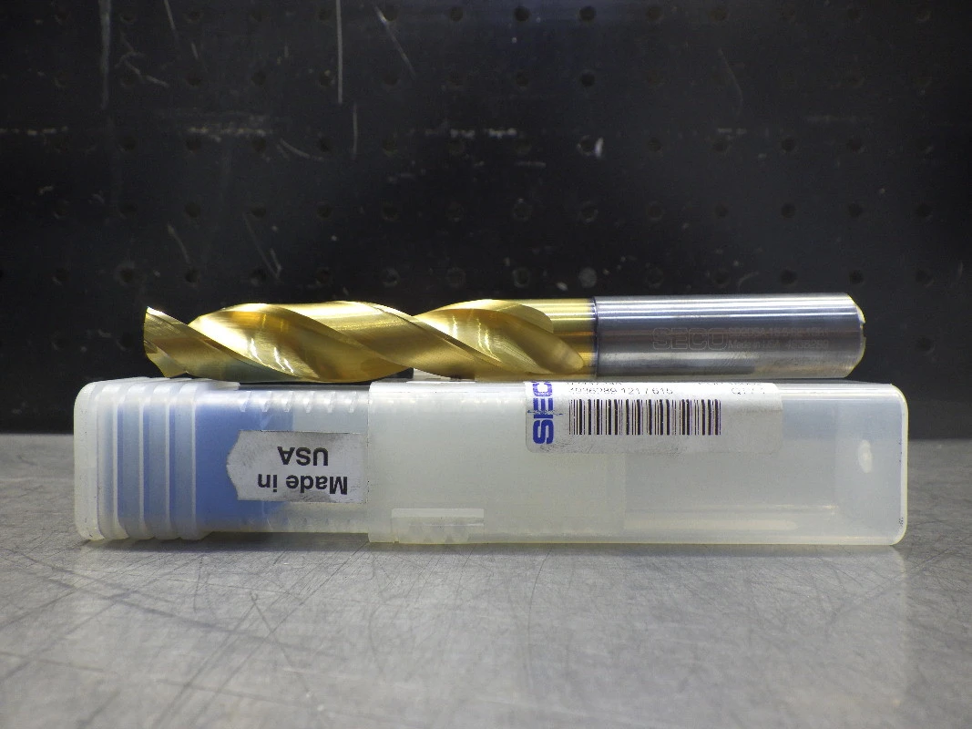 SECO  15.50mm Coolant Thru Carbide Drill 16mm Shank SD205A-15.5-62-16R1 (LOC570)