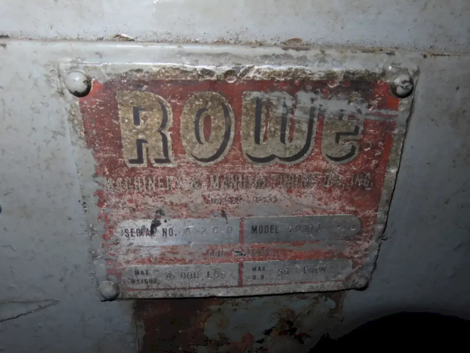 4,000 LBS X 20" ROWE MODEL #4020J COIL CRADLE: YOBRO #24889