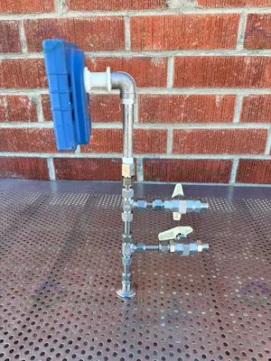 USED VACUUBRAND DVR 2 VACUUM GAGE AND CONTROLLER W/ PARKER VALVES