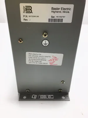 Basler Electric MOC2101 Motor Operated Control (MOC) Autotransformer Unit