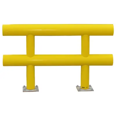 (42) 10' LONG x 26" HIGH IDEAL SHIELD TWO LINE PLASTIC COATED HEAVY DUTY GAURDRAIL BARRIER: YOBRO #24873
