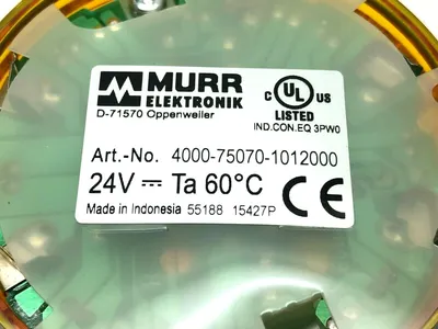 4000-75070-1012000 | Murr Elektronik  LED Stack Light Module Amber 24VDC - New Other