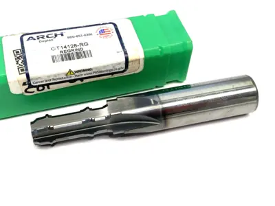GT14128-RG | Dayton Arch  Regrind Cutting End Mill 6-Flute - New – Open box