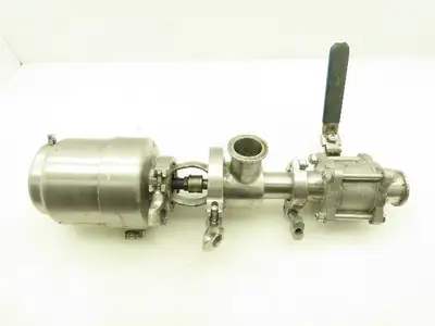 Tri-Clover 371-10M-20-1 1/2-316 Tri-Flo Pneumatic Air Throttling Valve 1-1/2"
