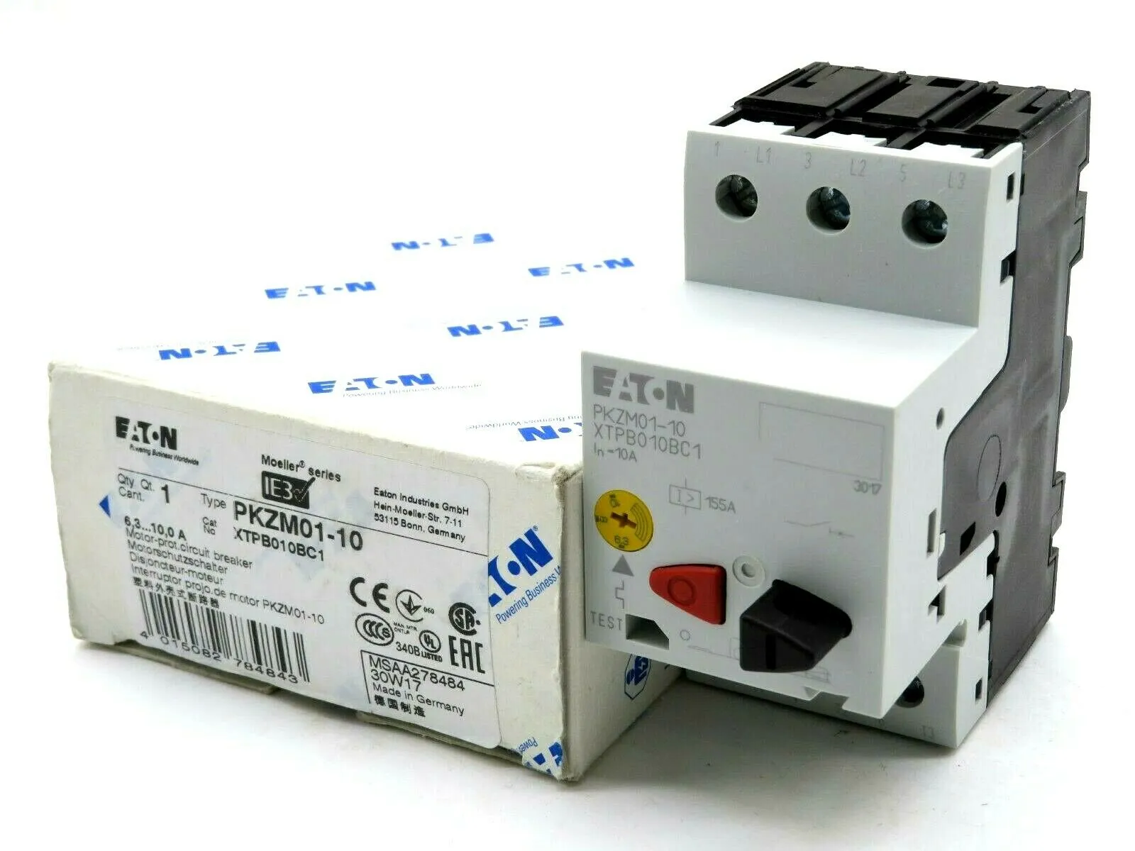 NEW EATON PKZM01-10 MOTOR PROTECTOR CIRCUIT BREAKER PKZM0110