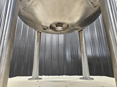 Used 60 Gallon Jacketed Tank, 316L Stainless Steel