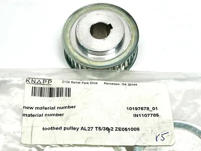 ZE051008 | Knapp  AL27 T5/36-2 Toothed Pulley 10197678_01 IN1107785 - Used