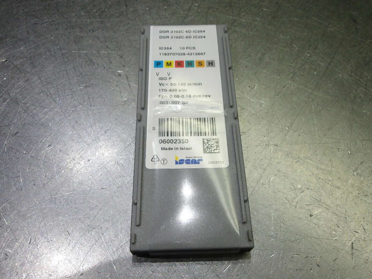 Iscar Carbide Grooving Inserts QTY10 DGR 3102C-6D IC354 (LOC3362)