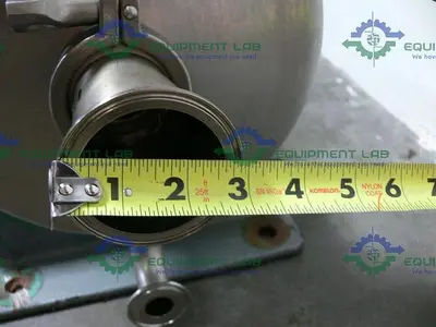 USED TRI-CLOVER TRI-FLO PUMP SP218MH-S W/ 10HP BALDOR INDUSTRIAL MOTOR CM3711T
