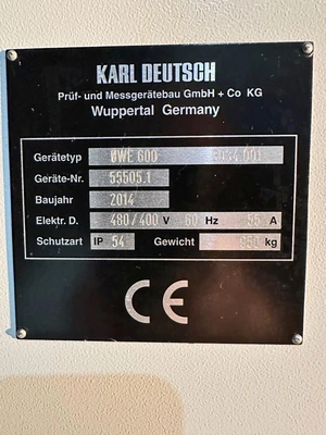 KARL DEUTSCH DEUTROFLUX UNIVERSAL MAGNETIC PARTICLE INSPECTION MACHINE
