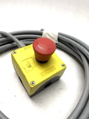 USED SIEMENS 3SU1801-0NZ00 E-STOP WITH 15M CABLE