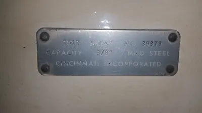 1973 CINCINNATI INC 2512 Shears | MD Equipment Services LLC (11)
