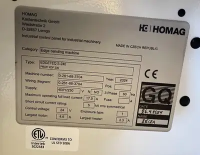 USED 2024 HOMAG EDGETEQ S-240