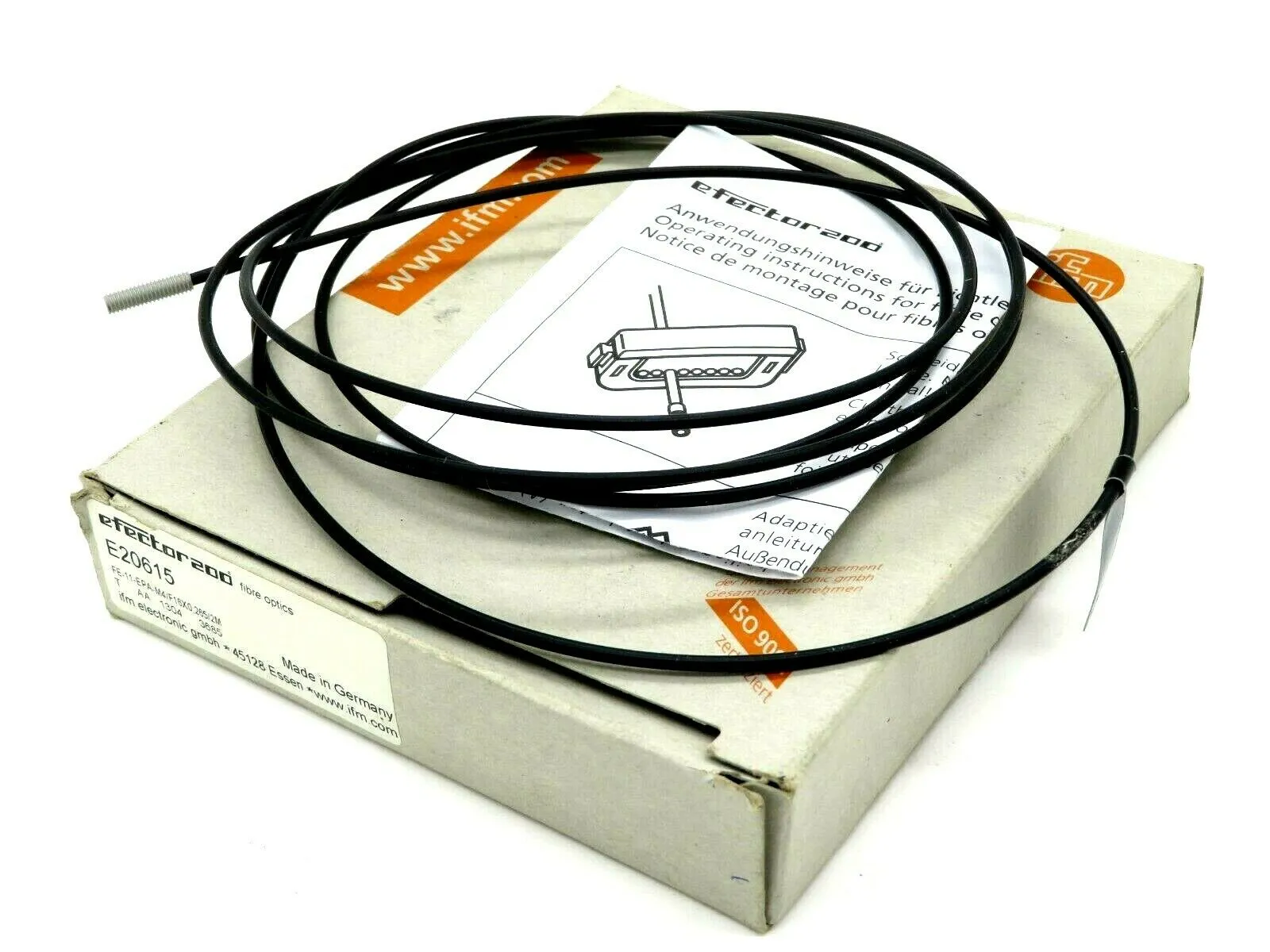 NEW IFM EFECTOR FE-11-EPA-M4/F16X0,265/2M-E20615 FIBER OPTIC SENSOR E20615