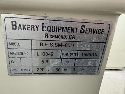 USED 1996 BAKERY EQUIPMENT SERVICE SM-80D