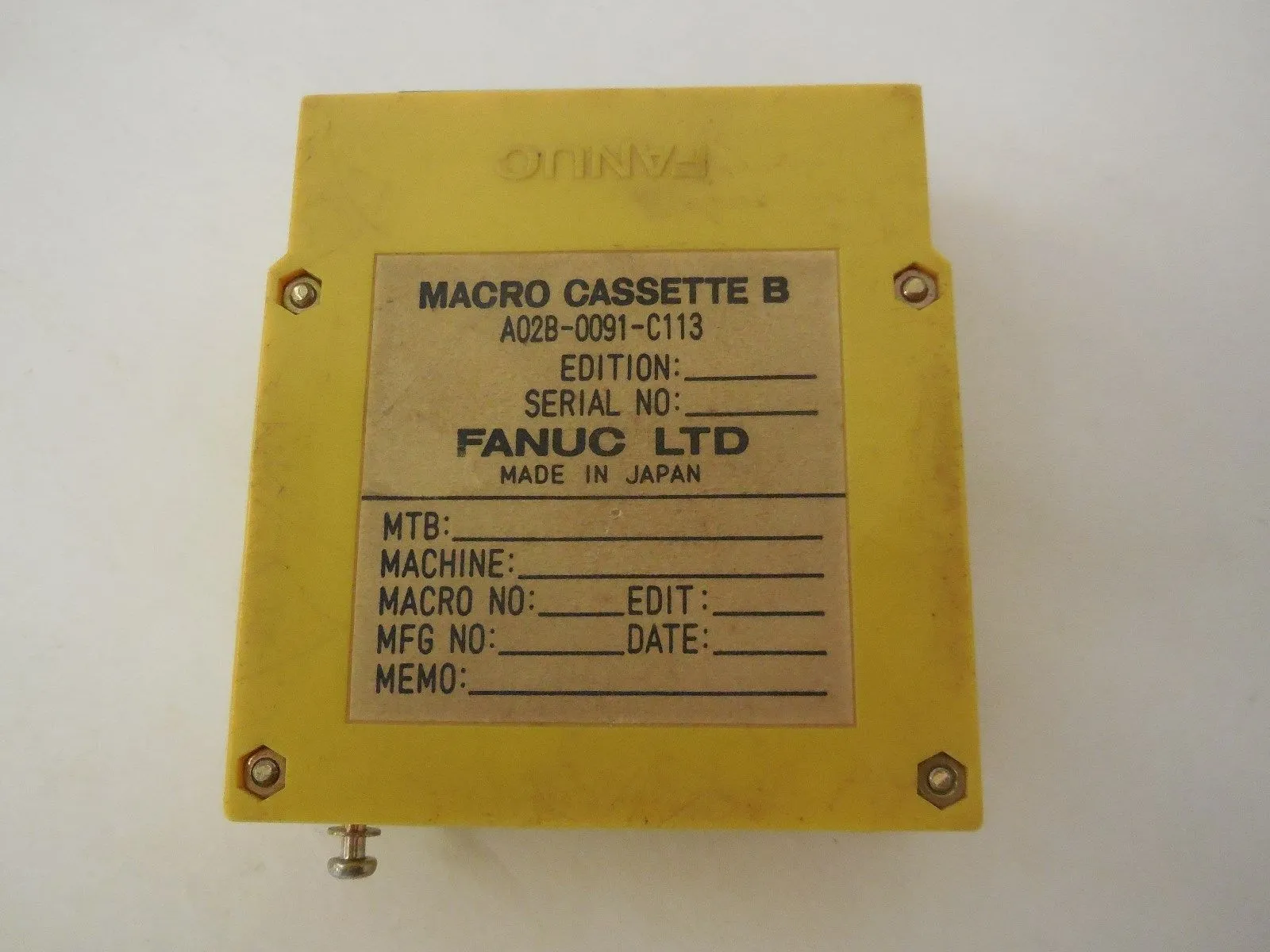 FANUC A02B-0091-C113 MACRO CASSETTE A02B0091C113