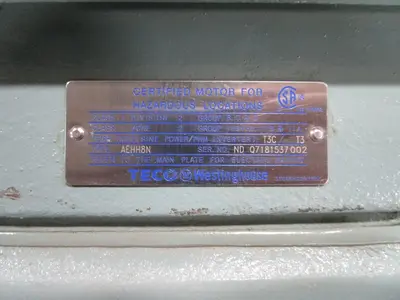 USED TECO WESTINGHOUSE INC. TYPE AEHH8N, CAT. NO. PDH06045