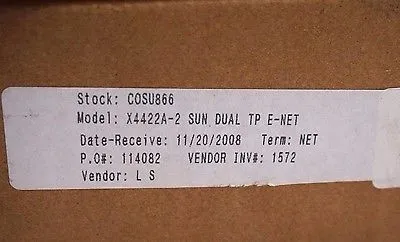NEW SUN DUAL X4422A-2 PC BOARD X4422A2