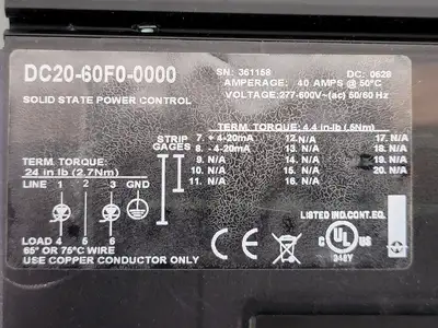 USED WATLOW DC20-60F0-0000
