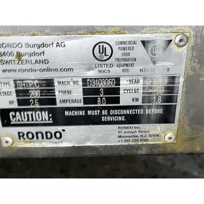 Used Rondo _UNKNOWN_ Dough Sheeters & Presses Pennsylvania US | ISCA #1299183