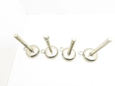 Rubber Bottom Machine Leveling Feet 3/4" Thread 7-1/2" Adjustable Set of 4