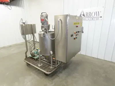 Full Jacket Steam Kettle 15 Gallon Lightnin Mixing Tank Additive Pump Flow Meter