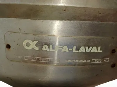 Alfa-Laval DX 409B-34 nozzle centrifuge, 316SS.