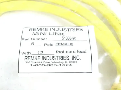 NEW REMKE 51308-90 5 POLE RECEPTACLE 5130890